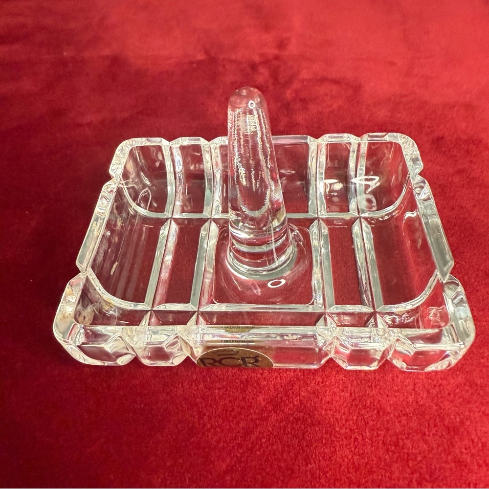 Elegant RCR Clear Royal Crystal Rock Ring Holder from Italy